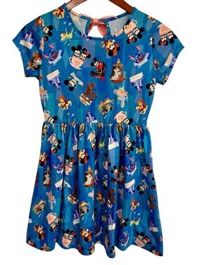 Disney Parks x Joey Chou Girls Large (10/12) Skater Dress EUC
